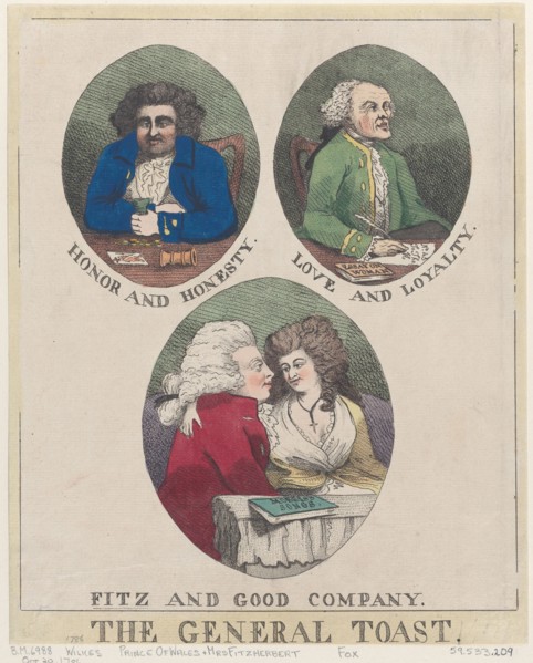 The General Toast: Honor and Honesty, Love and Loyalty, Fitz and Good Company, October 20, 1786.