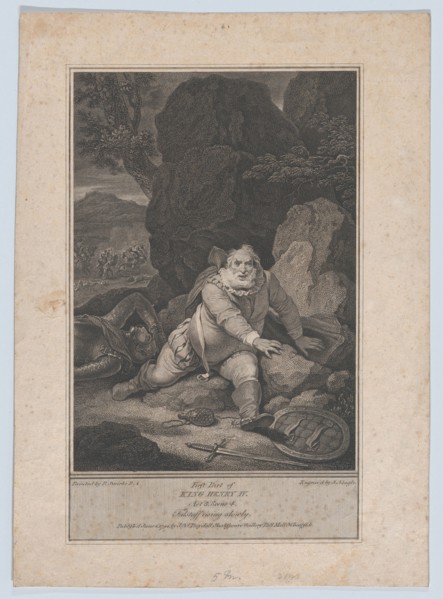 Falstaff Rising Slowly (Shakespeare, First Part of King Henry IV, Act 5, Scene 4), June 4, 1794.