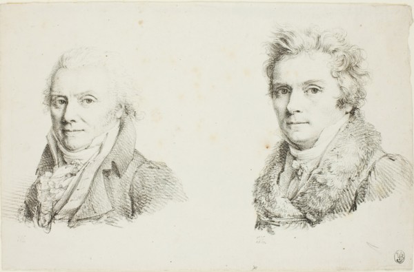 Self-Portrait in a Dark Cloth Coat and Self-Portrait in a Fur-Collared Coat, c. 1817.