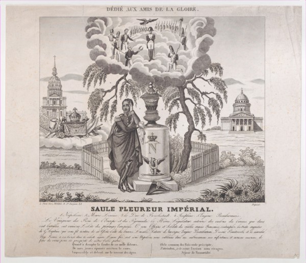Saule Pleureur Imperiale with hidden silhouettes of Napoleon and his family, 1830-50.