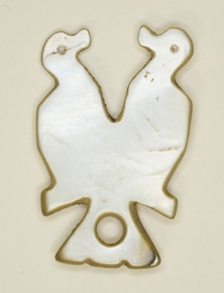 Amulet in the Shape of Two Mirror-Imaged Birds, Byzantine Period (4th-7th century).