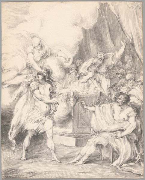 Achilles Restrained by Athena in Agamemnon's Tent, from Iliad, Book I, 1765/66.
