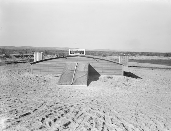Friends basement church built May, 1939. Dead Ox Flat, Malheur County, Oregon.