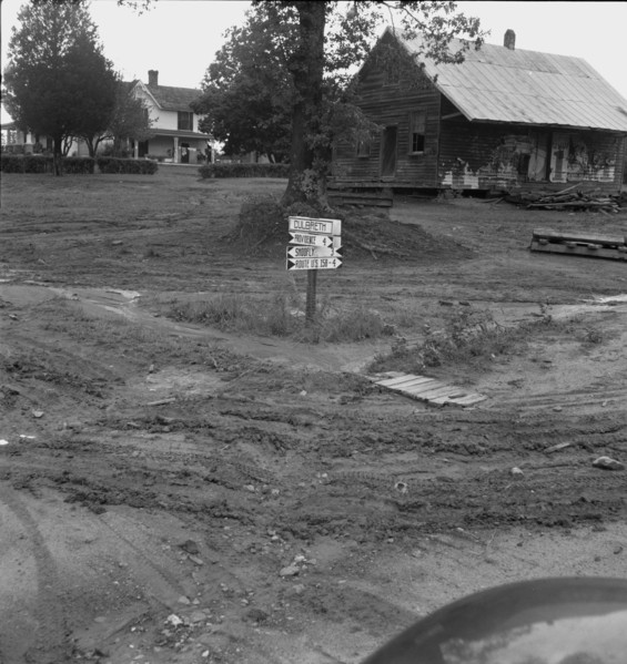 Crossroads hamlet after a rain. Culbreth, Granville County, North Carolina.