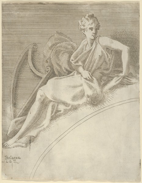 Terpsichore, from the series 'Twelve Muses and Goddesses', ca. 1542-45.