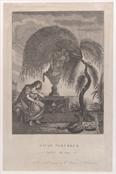 The Weeping Willow with hidden silhouettes of the Royal family, 1795.