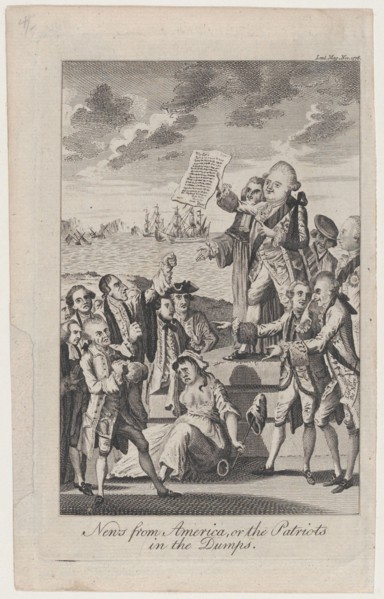 News from America, or the Patriots in the Dumps, December 1, 1776.