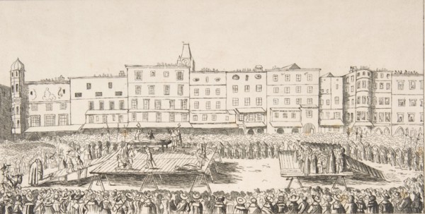 An Execution of Seven Boores Rebels in Lintz, June 16, 1636, 1839.