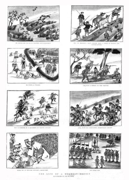 ''The Life of a Burmese Dacoit; illustrated by one of them', 1890.