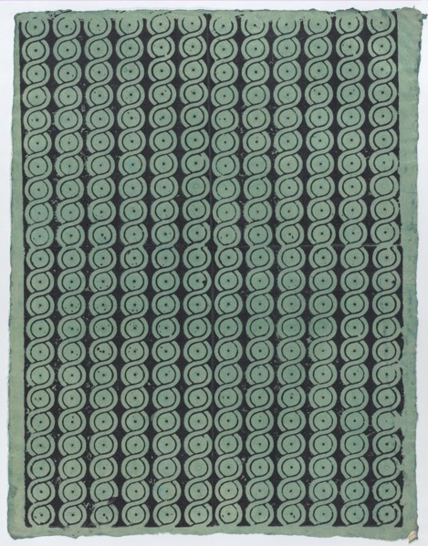Sheet with overall guilloche pattern, late 18th-mid-19th century.