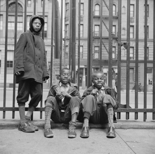 New York, New York. Three boys who live in the Harlem area.