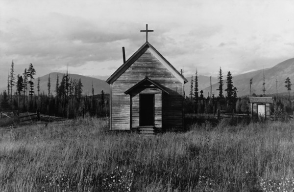 Abandoned church in cut-over area. Boundary County, Idaho.