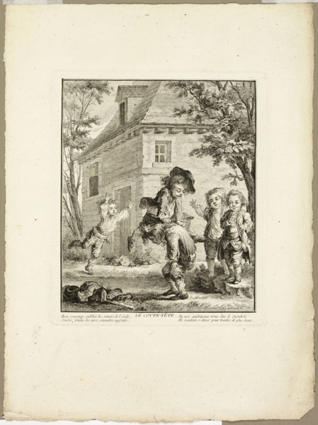 Leap Frog, from The Games of the Urchins of Paris, 1770.