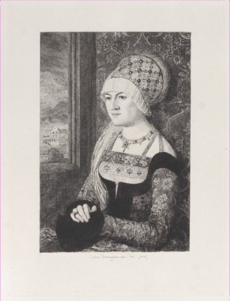Portrait of a Woman, after Bernhard Strigel, 1871.