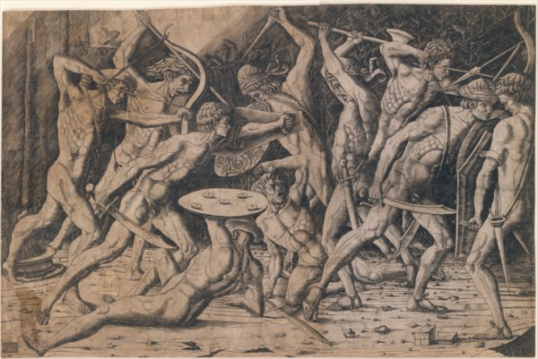 Battle of Hercules and the Giants, 15th century.