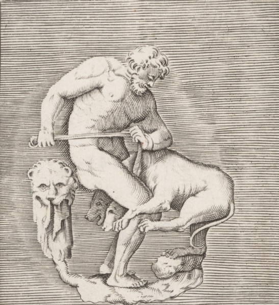 Hercules and Cerberus, published ca. 1599-1622.