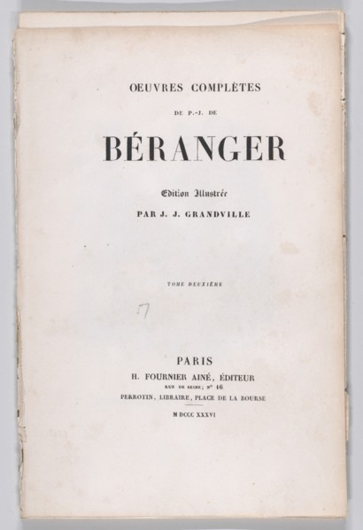 The Complete Works of P.J. de Béranger, 1836.