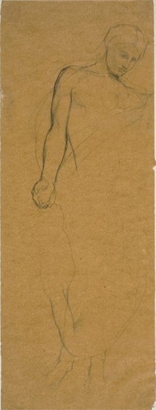 Study of a Standing Draped Figure, 1850/60.