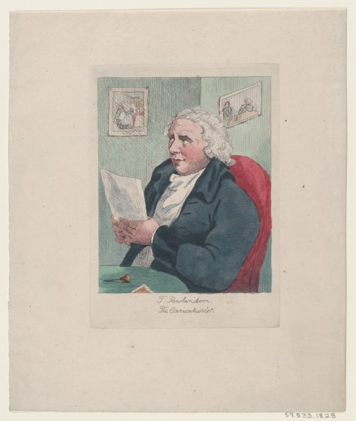 T. Rowlandson. The Caricaturist, ca. 1900.