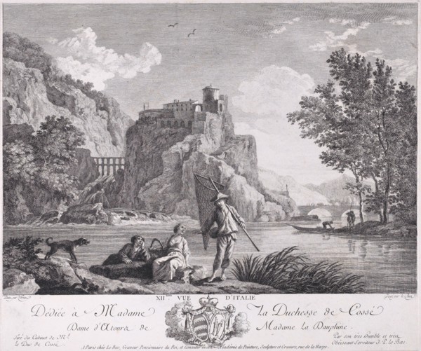 XIIeme Vue d'Italie. Le Bas, 18th century.