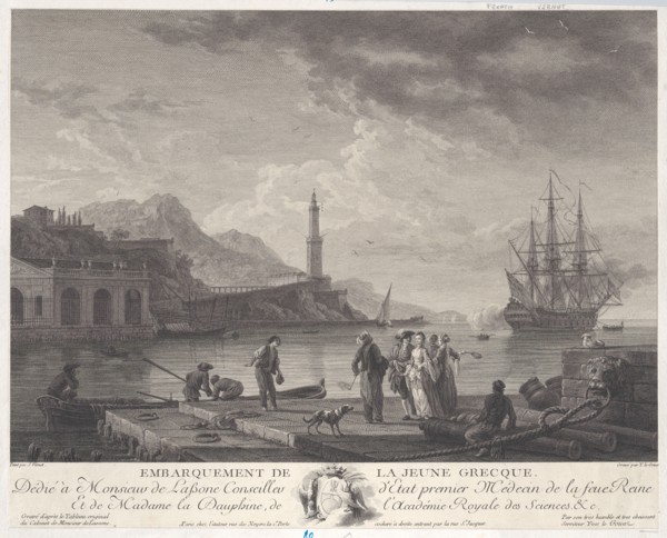 Embarkation of the Young Greek, ca. 1771.
