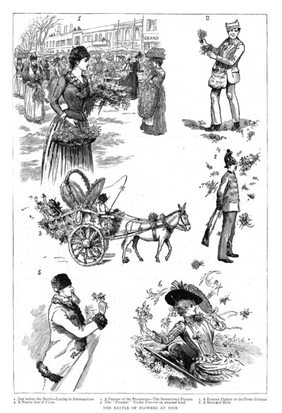 ''The Battle of Flowers at Nice', 1890.