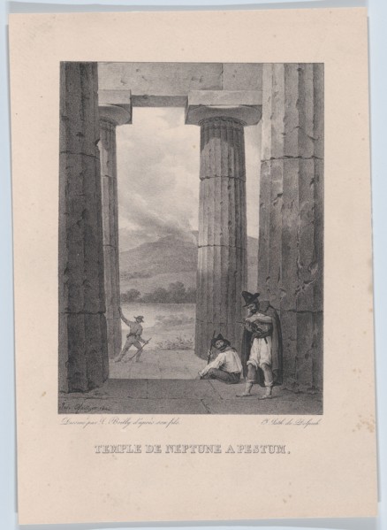 The Temple of Neptune in Pestum, 1826.