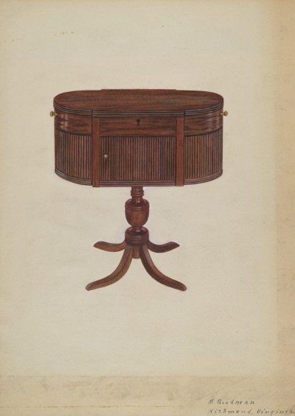 Duncan Phyfe Sewing Cabinet, c. 1939.