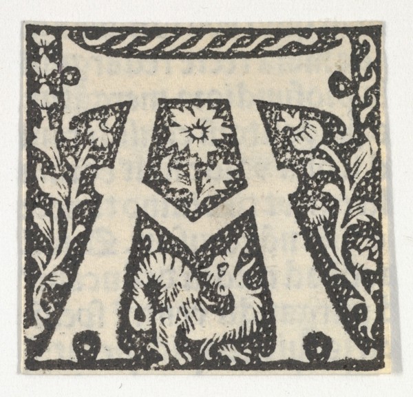 Decorated Roman alphabet, ca. 1499.