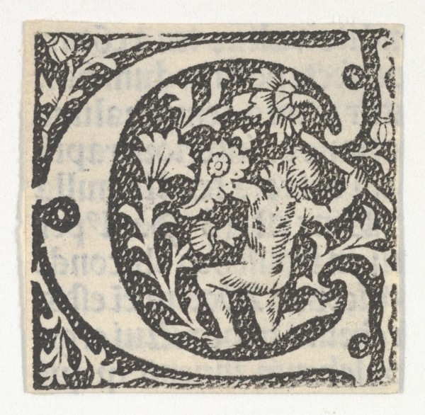Decorated Roman alphabet, ca. 1499.