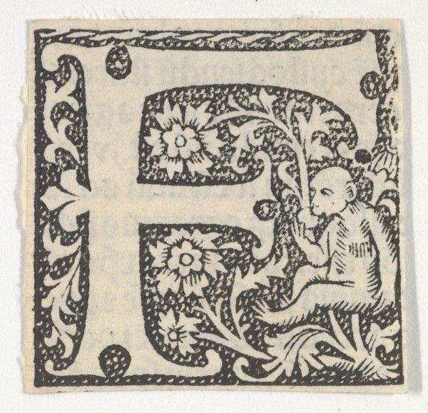Decorated Roman alphabet, ca. 1499.
