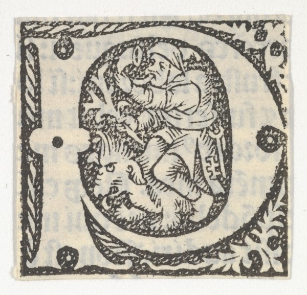 Decorated Roman alphabet, ca. 1499.