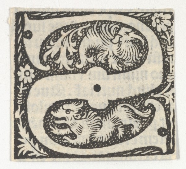 Decorated Roman alphabet, ca. 1499.