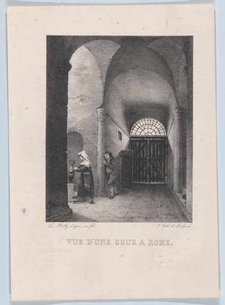 View of a Courtyard in Rome, 1826.