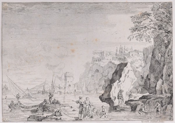 Harbor and Fishermen, ca. 1760.