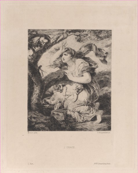 The Storm, after Greuze, 1873.