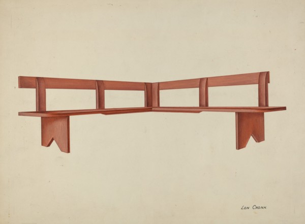 Shaker Porch Bench, 1935/1942.