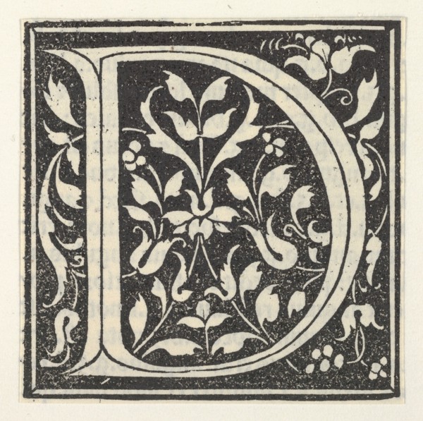 Initial letter D, ca. 1495.