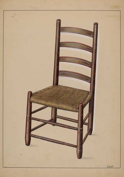 Ladder Back Chair, c. 1937.