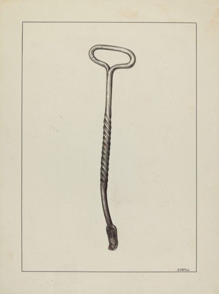 Stove Lid Lifter, c. 1937.