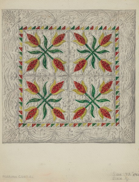 Crib Coverlet, 1935/1942.