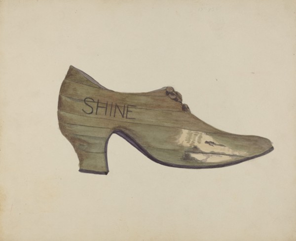Shoe Shop Sign, c. 1937.