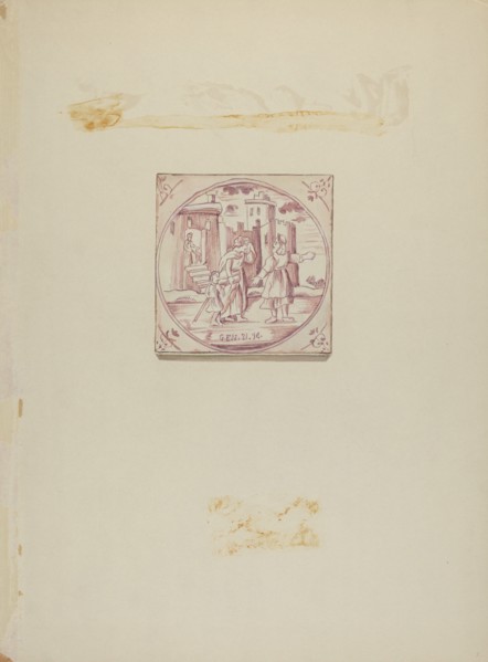 Fireplace Tile, c. 1936.