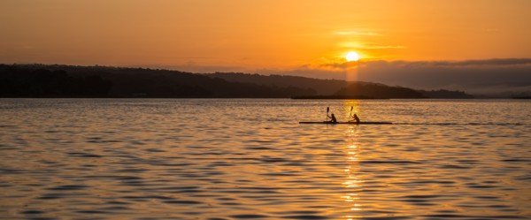 Rowing in the Sun Rise.