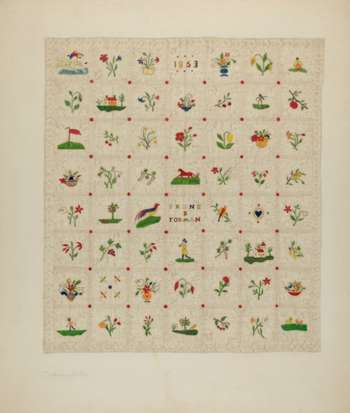 Bedspread, c. 1940.