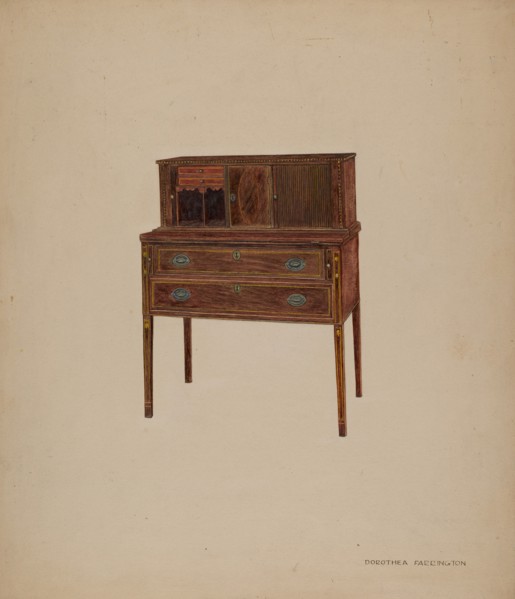 Desk, c. 1938.