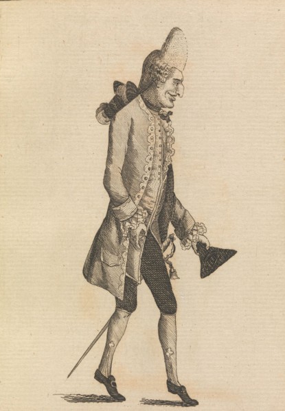 My Lord Tip-Toe Just Arrived from Monkey Land, November 3, 1771. Creator: Matthew Darly.