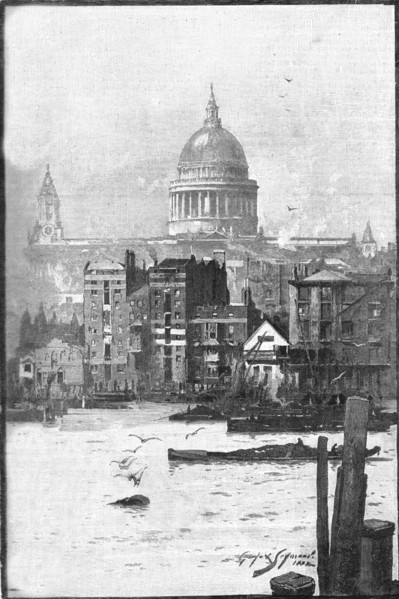 'St Paul's from the River', 1886.  Creator: Unknown.