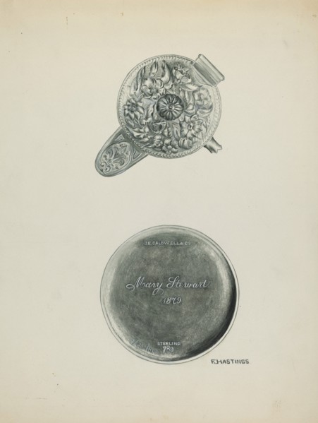 Silver Chocolate Pot, c. 1938. Creator: Florence Hastings.