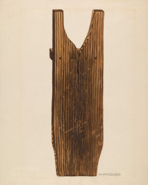 Bootjack, c. 1937. Creator: Augustine Haugland.